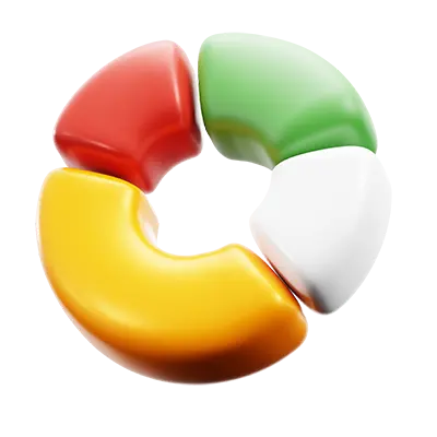 3d Grafik eines Chart Pie
